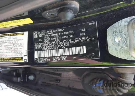 2017 Toyota 4Runner Sr5 Premium z USA, uszkodzony, nr VIN JTEBU5JR6H5433095